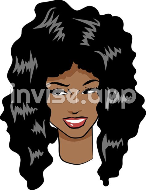 Black Woman Clip Art - Black Woman Graphic Clipart Design 20962867