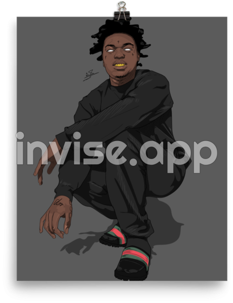 Kodak Black Poster Cartoon (1000X1000), Download - Kodak Black Arrest