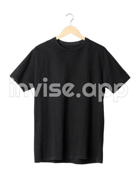 Plain Black T-Shirt - Black T Shirt Mockup Hanging, File 8520137