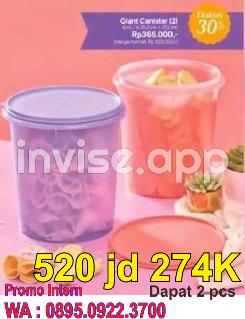 Giant Canister Set Toples Tupperware Promo Juni 2021 Kedai Tupperware - Tema Promo Januari