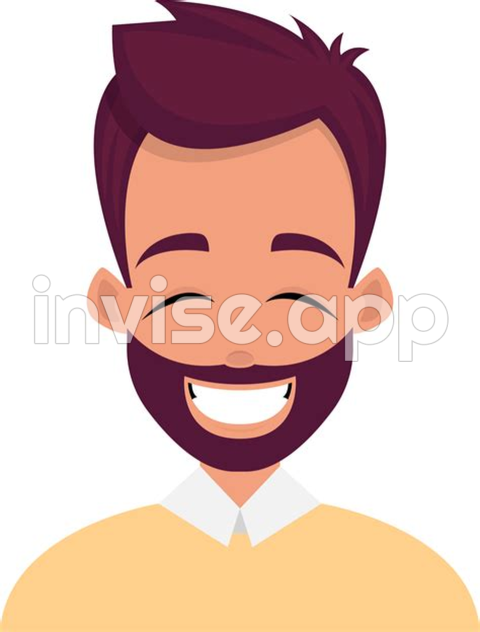 Man Face Expression Clipart Design Illustration 9304202 - Black Man Smile