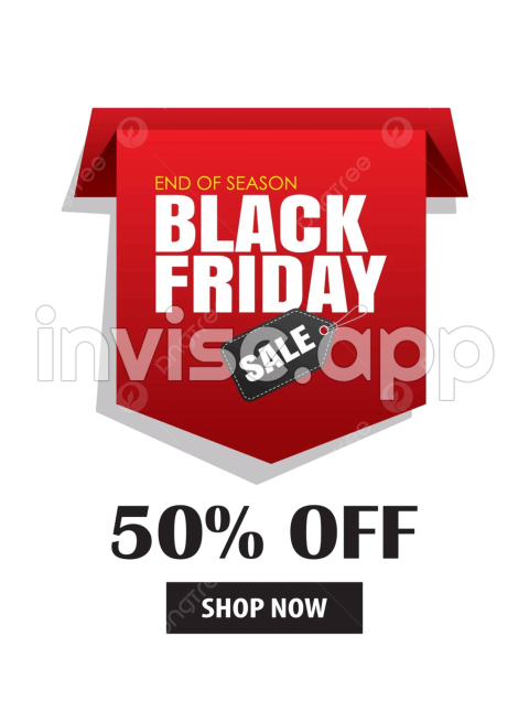 Black Friday Sale Flyer Template - Plantilla Para Folleto De Ventas De Viernes Negro Etiqueta Roja Sobre