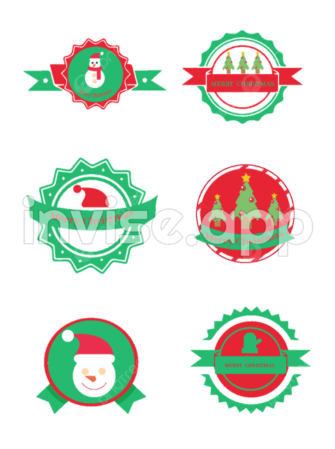 Promotion Label Vector Images, A Set Of Christmas Promotion Labels, Christmas, Label - Which Include Design In Christmas And New Year