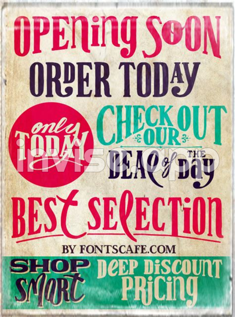 Advertising Discount Elements, 62 Vector Based 1 Click Font Graphics - Discount Font