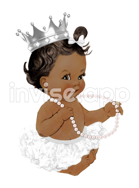 African American Princess Baby Shower Invitation Zazzle Black - 4 Month Old Black Baby Girl