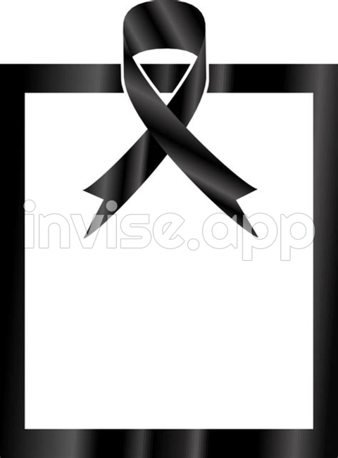 Black Ribbon - Black Ribbon With Frame Design Transparent Background 24382876