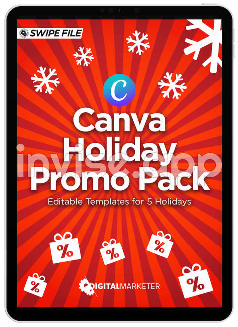 Canva Holiday Promo Pack [Free Templates] Digitalmarketer - Celebrate Christmas Promotion