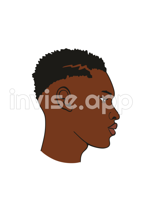 Black Man Svg, Afro Boy Svg File, Afro Man Svg, Black Man Cl Inspire - Parted Afro