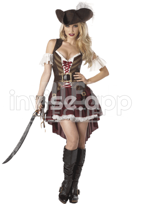 Download Jack Sparrow Girl Costume Full Size Image Kit - Pirate Outfit For Girls