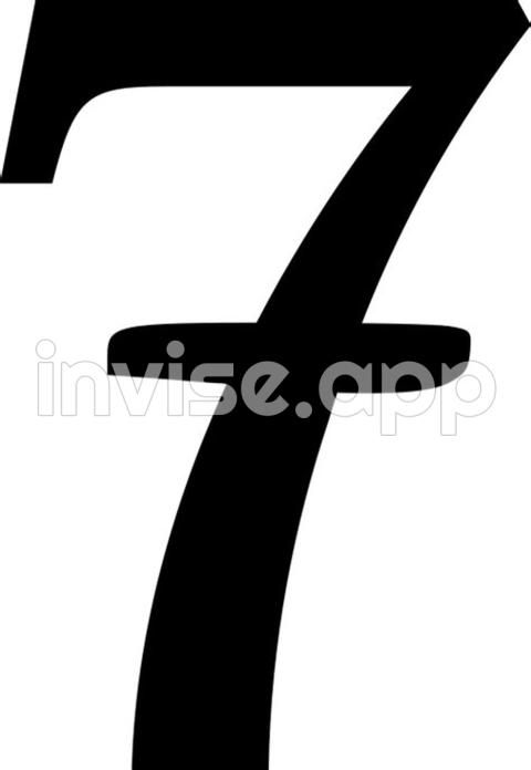 7 - Number 7 Transparent Image Download, Size 500X725Px