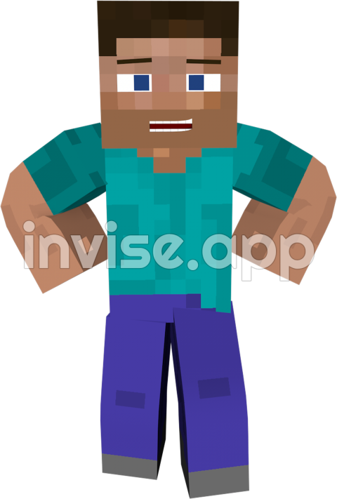 Minecraft Steve Skin Render - I Am Steve Jack Black