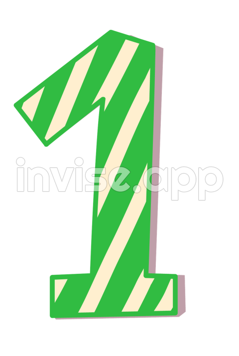 1 Number Images Transparent Background Play - Green 3D Number 1 Orthgobal