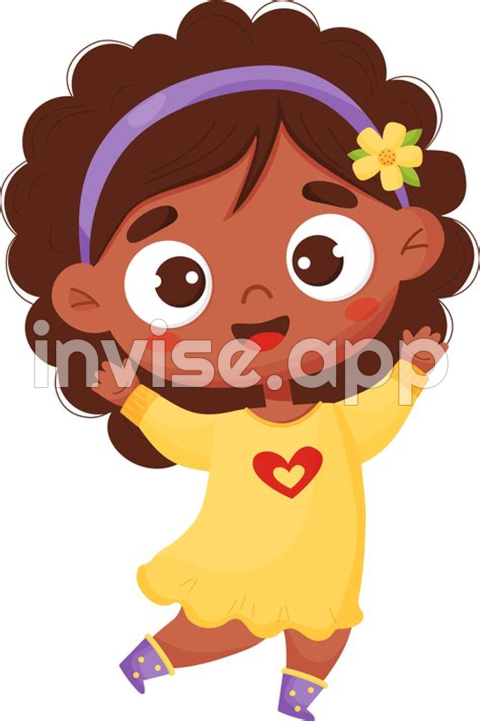 Little Black Girl Art - Free Frohliches Gluckliches Schwarzes Ethnisches Madchen 13395810