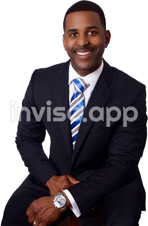 Businessman Wearing Suit And Watch Black Man Clip Art Library - Black Man With Dark Skin