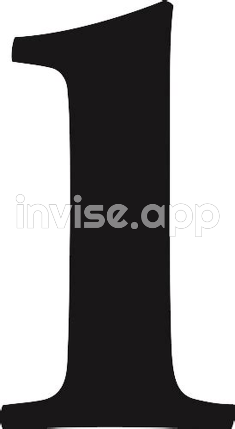 Number One Transparent Image Download, Size 274X499Px - Number 1 Black