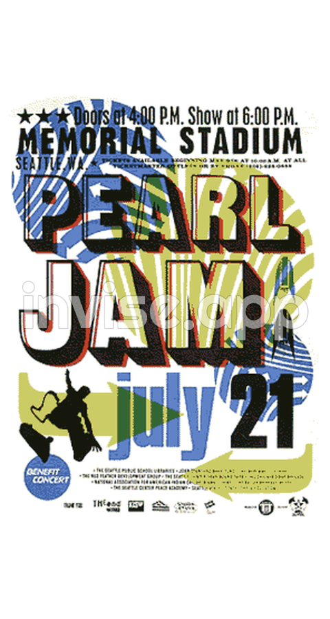 Pearl Jam Standee Promo - Pearl Jam Seattle, Washington, Seattle 1998