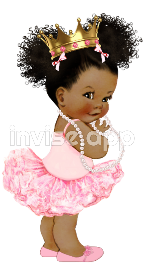 African American Princess Baby Shower Backdrop Zazzle Baby Girl - African American Girl Boss Baby Cake