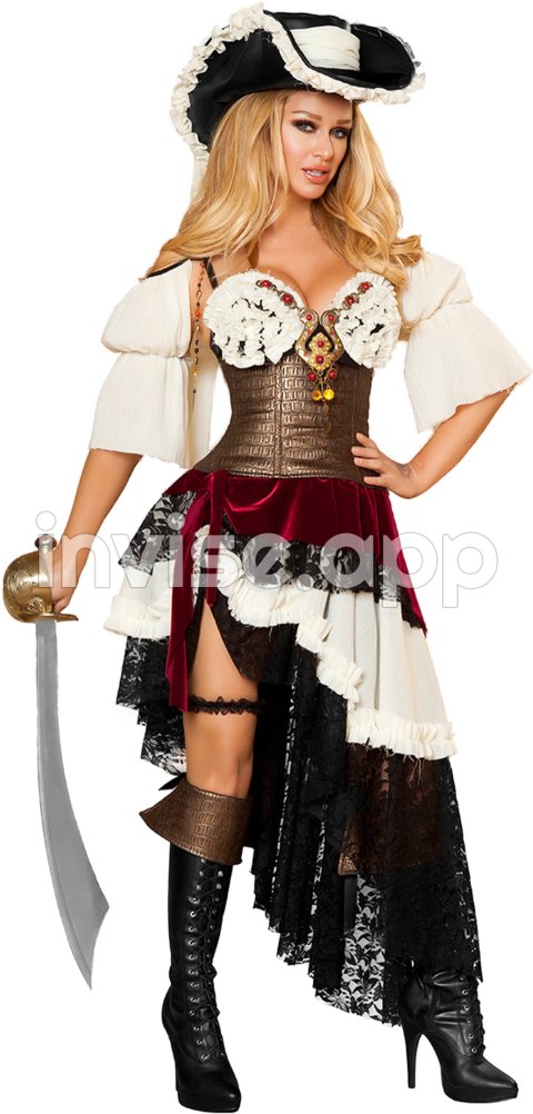 Download Hd Pirate Costume Women, Pirate Wench Costume, Pirate Womens - Promo Girls Costumes