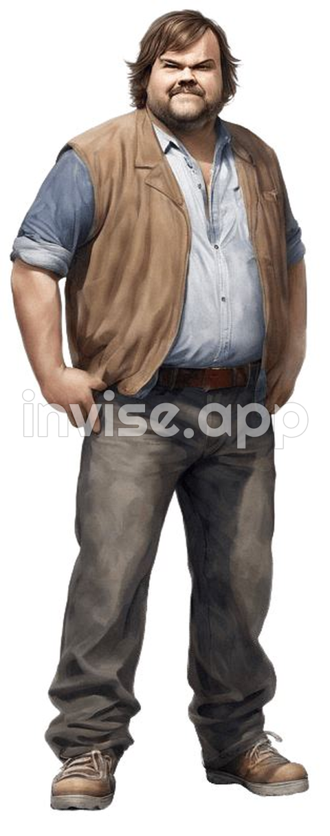 Download Jack Black Full Body Transparent Stick - I Am Steve Jack Black