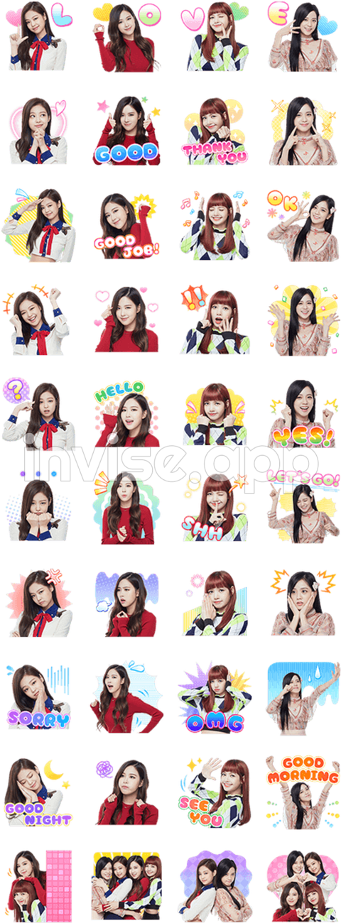 Download Blackpink Stickers, Finally Released Start Having Fun Cute - Black And Pink Stickers