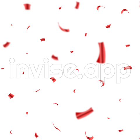 Red Confetti - Anniversary Celebration Confetti Vector Hd Images, Shiny Red Confetti Falling Isolated On