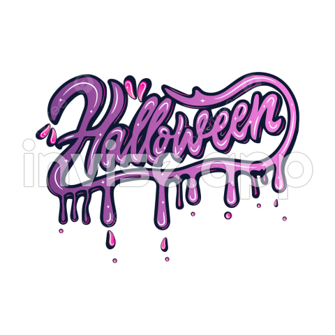 Happy Halloween Purple - Happy Halloween Purple Graffiti Typography Art Vector, Happy Halloween, Purple, Graffiti And