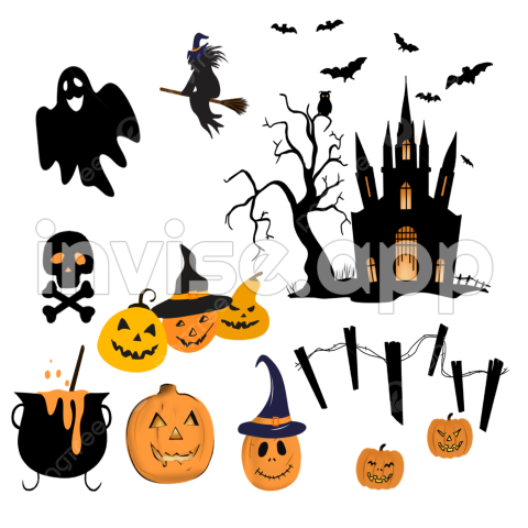 Happy Halloween Party - Happy Halloween Party Icons Image, Halloween, Pumpkins, Party Transparent Clipart Image And