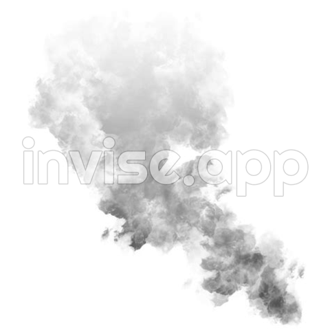 Black Smoke Rising Up Effect Isolated On Transparent Background For Compositing And Manipulation - Black Smoke Effect