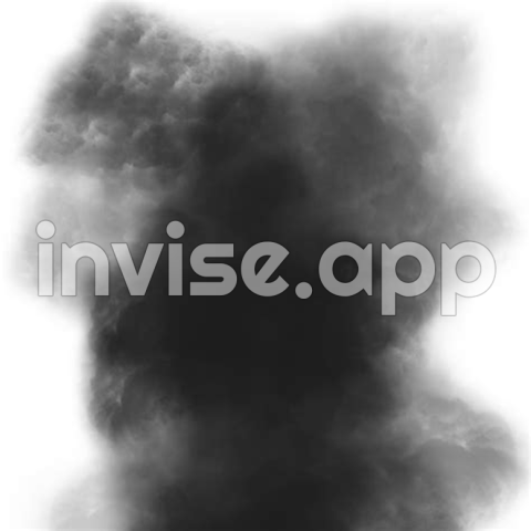 Black Smoke - Rising Up Heavy Black Smoke Isolated On Transparent Background 23451324