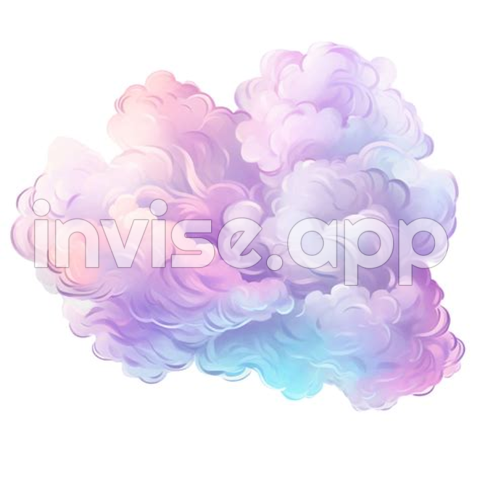 Pastel Clouds - Fantasy Soft Pastel Cloud Isolated On Transparent Ai Generative 32546421