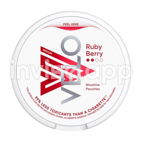 Velo Nicotine Pouches Ruby Berry Tobacco Free Aquavape - Nicotine Free Cigarettes