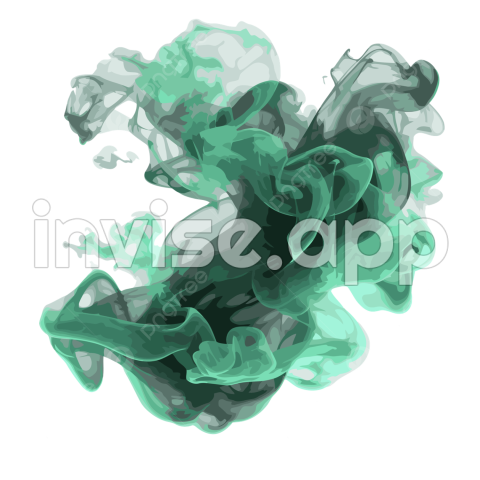 Transparent Smoke Clipart Black And Green Smoke Floating On A White Background Cartoon Vector - Emerald Green Smoke