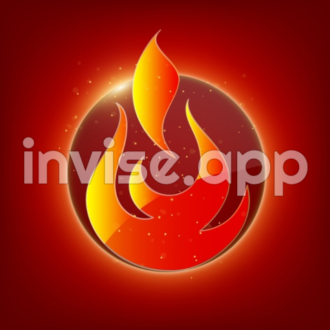 Fire Logo Design Sparkling Red Decoration Vectors Graphic Art Designs In Editable Ai Eps Svg - Fire Logo Grid