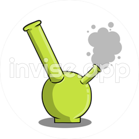 Bong With Smoke Sticker - Smoke A Bong