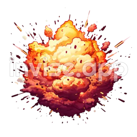 Smoke Bomb Cartoon - Explosion Smoke Bomb Gunpowder Fragments Splash Cartoon Illustration