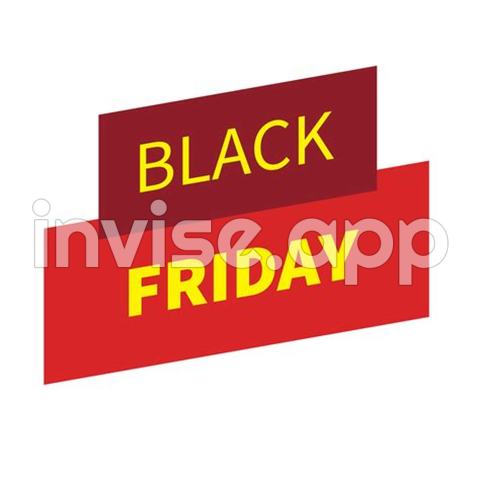 Black Friday Red Icon Discount Banner Without Background 9373705 - Black Friday Banner