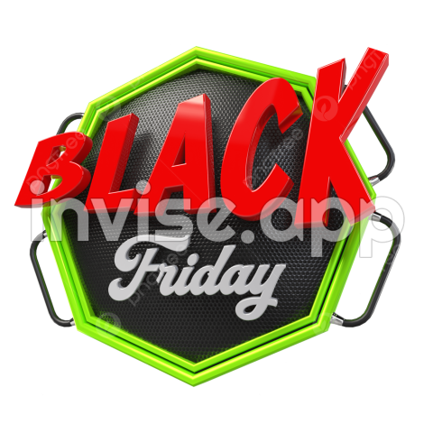 Black Friday 3D Logo, Black Friday 3D, Black Friday Clipart, Neon Light - Lego City Flats