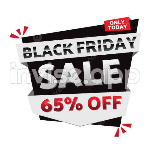 Black Friday Banner Design - Black Friday Sale Promotion 65 Banner With Geometric Modern Text Box