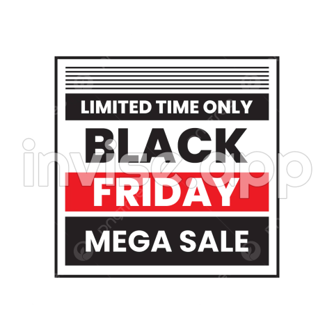 Black Friday Banner Design - Black Friday Mega Sale Banner Design Template Vector, Black, Friday