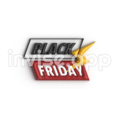 3D Black Friday Tag Design Isolated Vector, Black Friday, Black Friday - Black Friday Banner Design