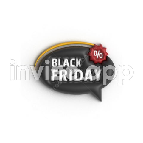 Black Friday Banner Design - 3D Black Friday Banner Design Illustration Vector, Black Friday, Black