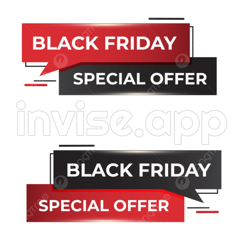 Black Friday Banner Design - Banner Black Friday Special Offer Red Vector, Black Friday Banner