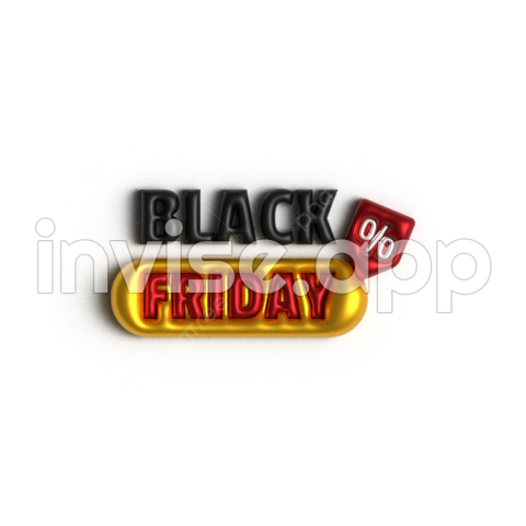 3D Black Friday Banner Design Vector, Black Friday, Black Friday Banner - Black Friday Banner Design