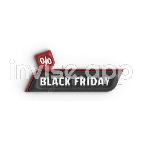 3D Black Friday Label Design Vector, Black Friday, Black Friday Banner - Black Friday Blue Banner