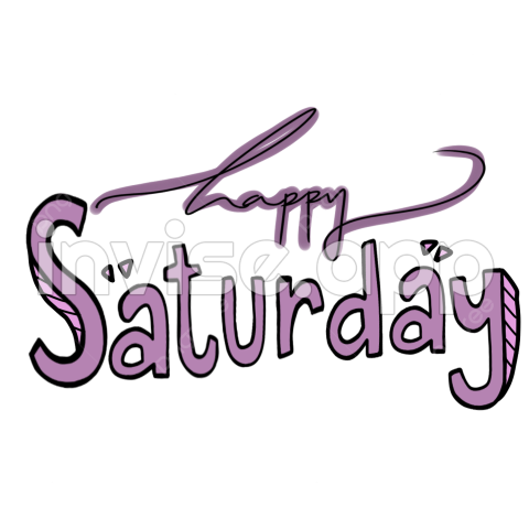 Saturday Banner - Happy Saturday Text Art, Happy Saturday, Text Art, Sticker