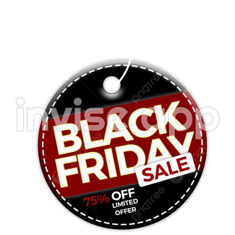 Tag Black Friday - Modern Black Friday Sale Tag And Label For Mega Sales Flash Transparent