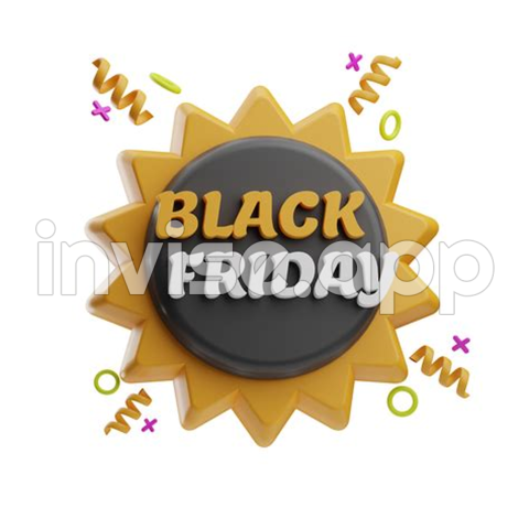 Black Friday Sale - Sale Black Friday Illustration 3D 11733888