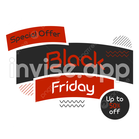 Black Friday Sale - Flat Black Friday Sale Banner Label With Discount And Special Offer