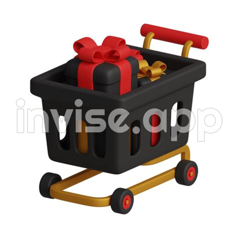 3D Rendering Of Black Friday Shopping Cart Icon 33267012 - Black Friday Mayhem