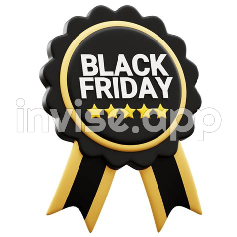 3D Icon Black Friday Discounts Label Guarantee Black Friday 34376620 - Black Friday Discount Percentage Icon